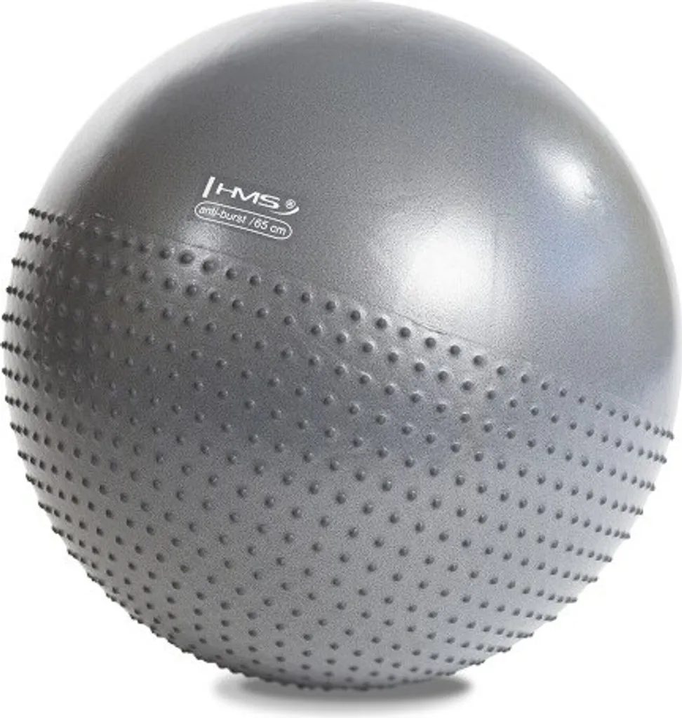 Ballon de gymnastique HMS YB03 gris 65 cm - Fitness et Pilates