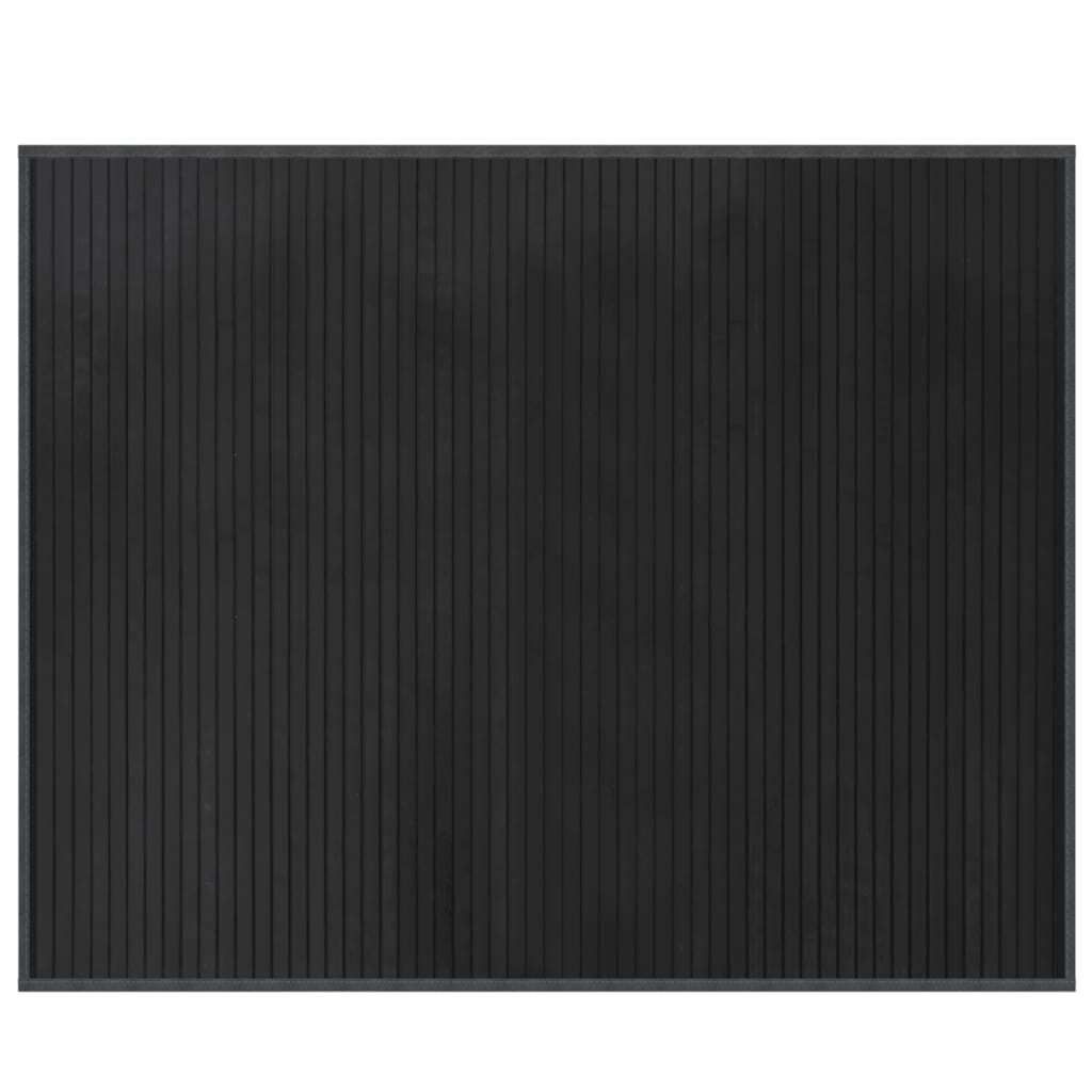 Teppich Rechteckig Grau 80x100 cm Bambus