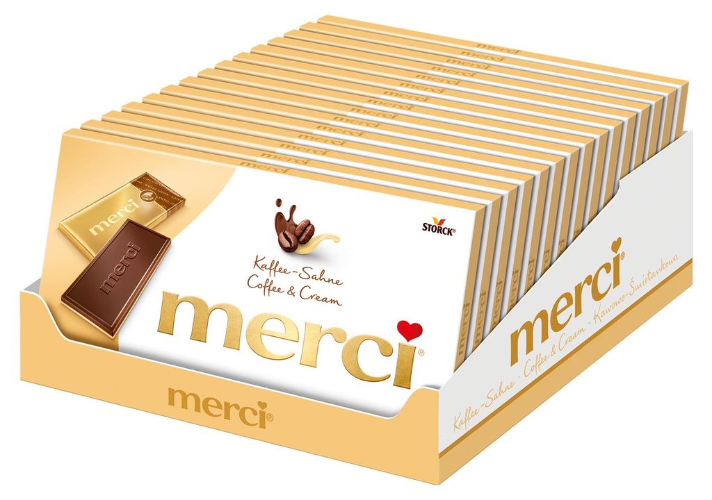 15x merci® 140118 merci® Kaffee-Sahne Schokolade 100,0 g Productafbeelding 