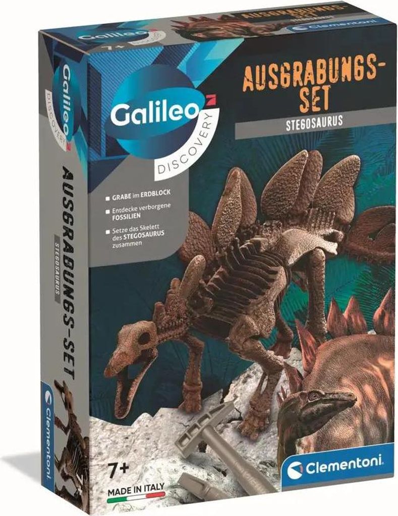 Clementoni Galileo Ausgrabungs-Set Stegosaurus