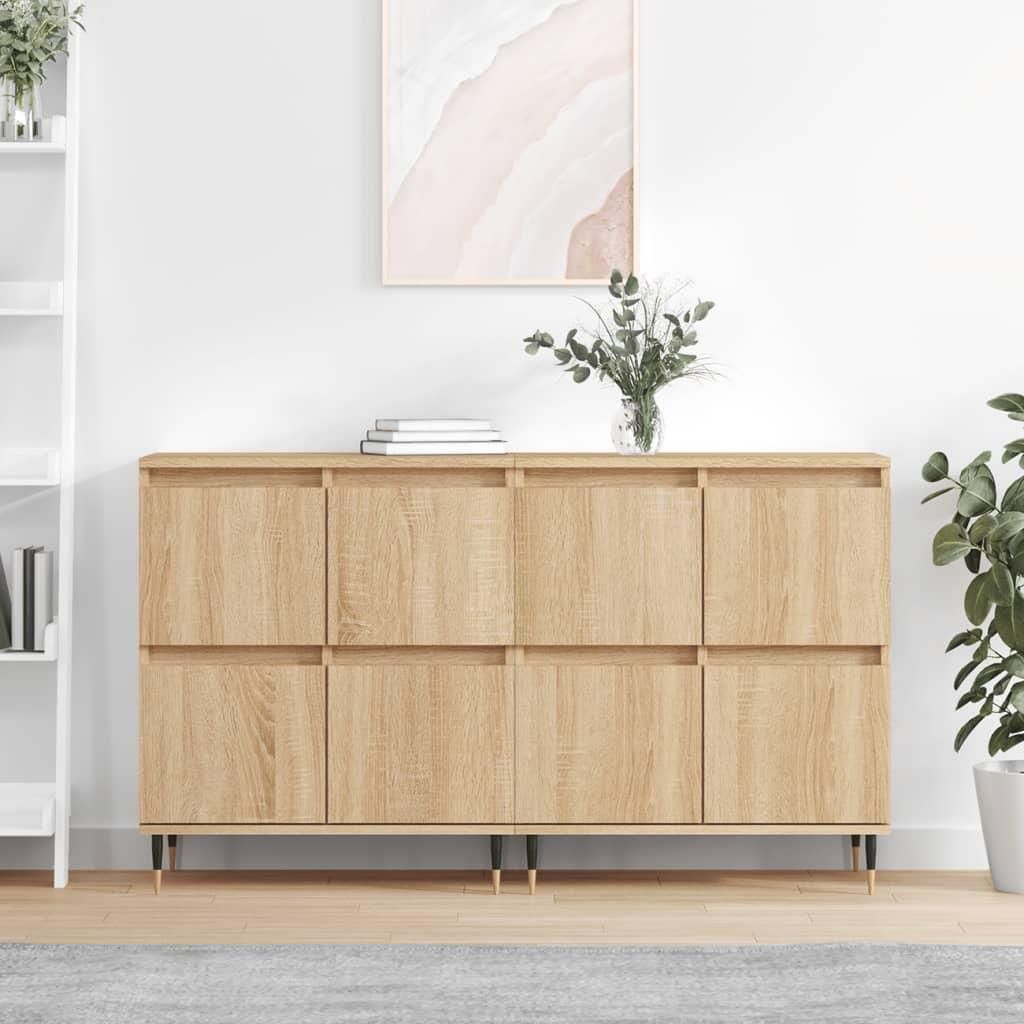 vidaXL Credenze, 2 pezzi, rovere Sonoma, materiale in legno Immagine del prodotto 