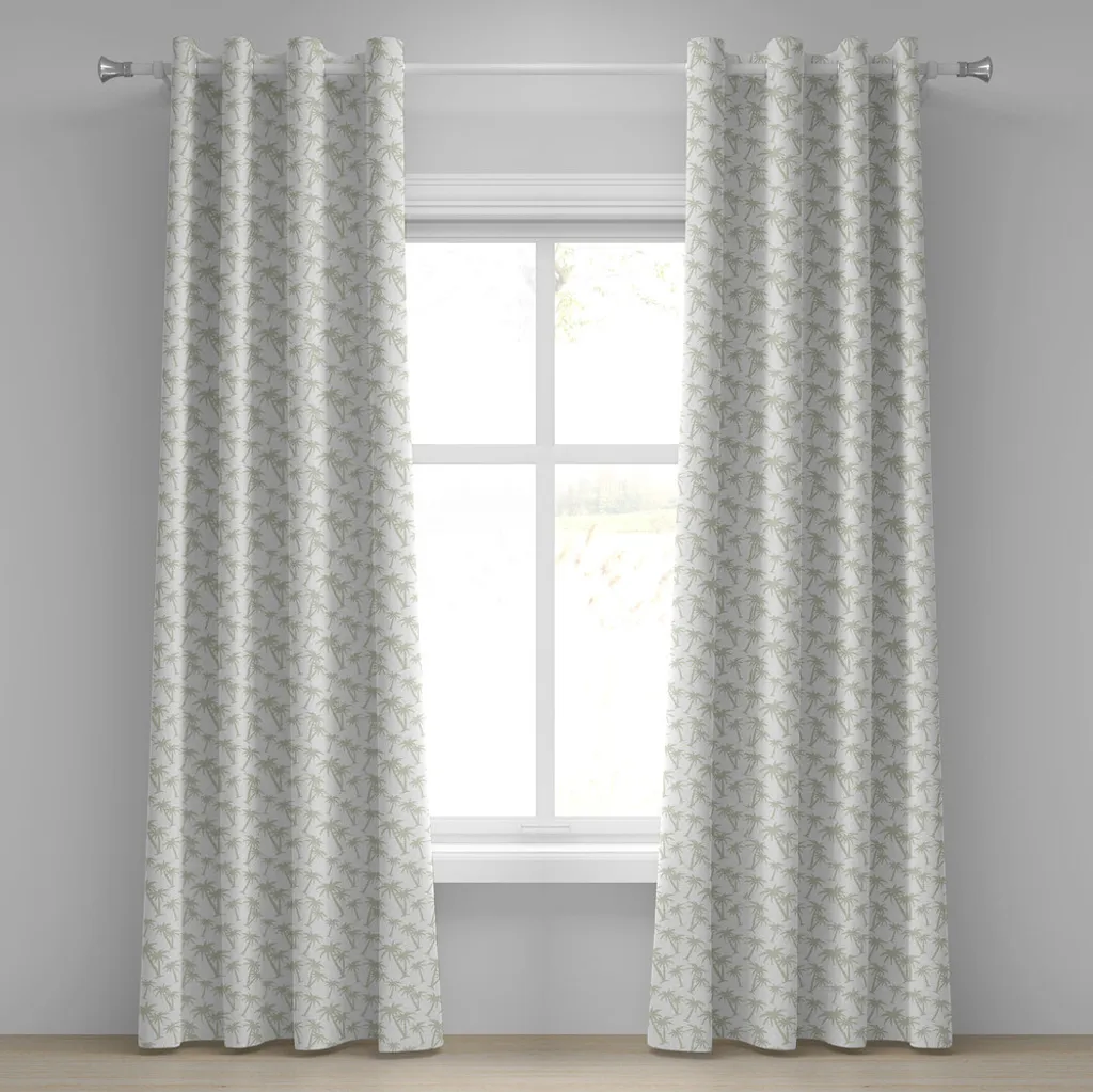 Tende Lavabili Abakuhaus Palme Tropicali 280x245 Set 2 Pezzi