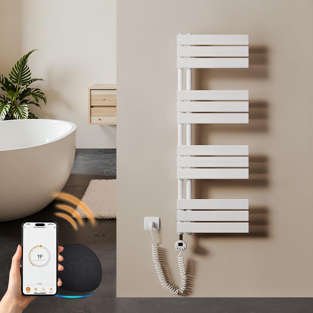 S'AFIELINA 1041x400mm Scaldasalviette elettrico bagno WiFi, Immagine del prodotto 