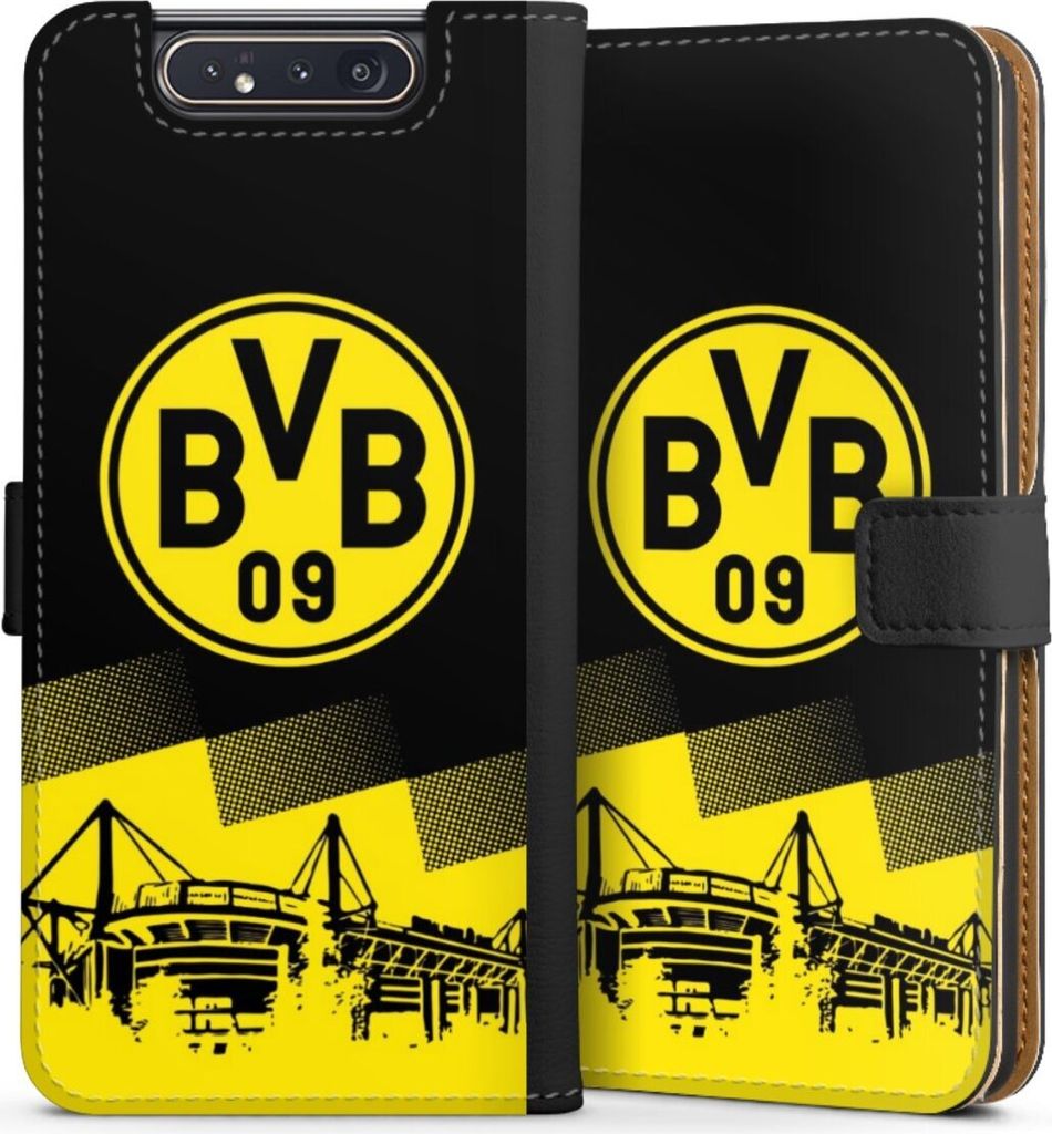 DeinDesign Klapphülle für Samsung Galaxy A80 Handytasche Lederhülle Tasche BVB Borussia Dortmund Stadion