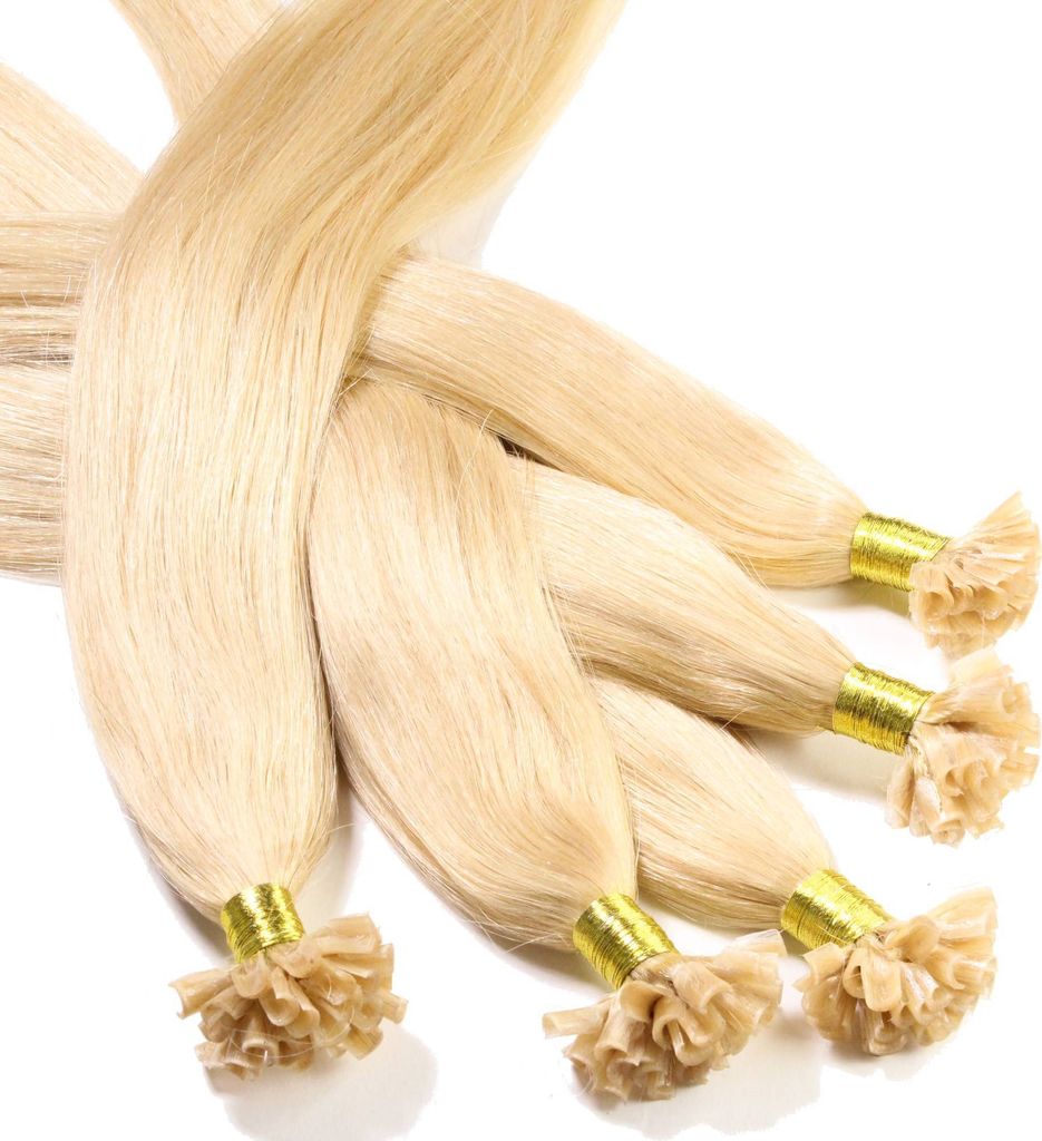 hair2heart Bonding Extensions Echthaar glatt 9/0 Lichtblond Produktbild 