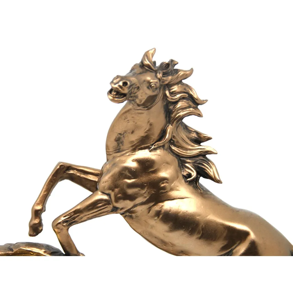 Pendule de table cheval cabré sculpture en bronze style Reine Isabelle