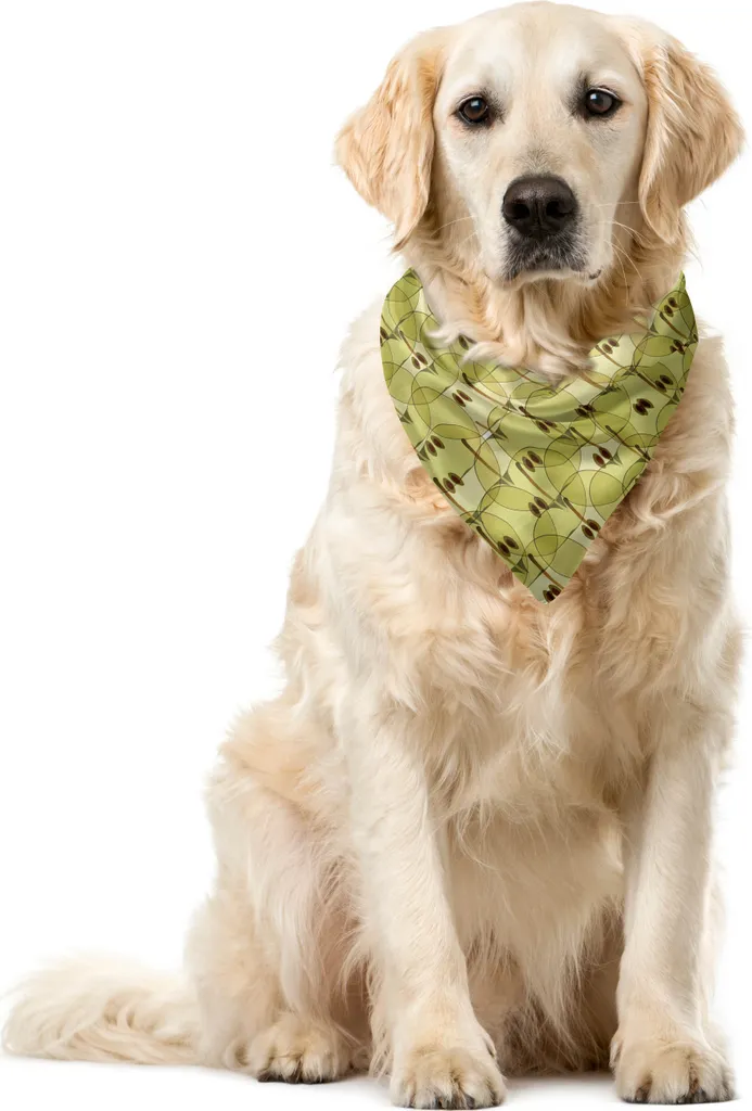 Bandana Autunnale ABAKUHAUS Mele 40x40 - Foulard Pet Marrone