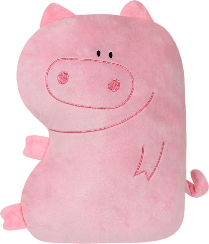 Domarex Weiches Kinderkissen 30 cm, Kuschelkissen zum Schlafen, Rosa Schweinchen, Antiallergisch, Perfekt für Kinderzimmer - rosa