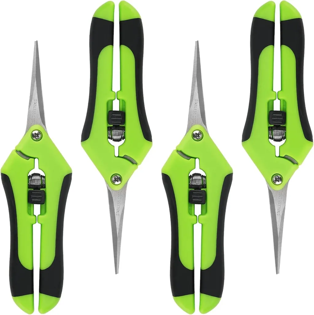 Sécateur manuel oculaire 16,5 cm en acier, lot de 4 pour coupes nettes