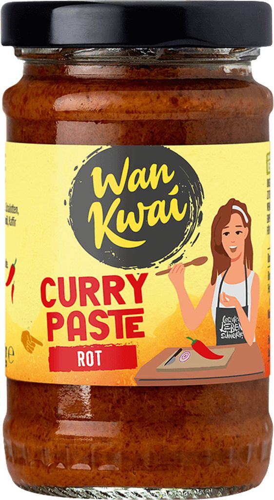Wan Kwai Thai Curry Paste rot mit Chilis und Zitronengras 110g