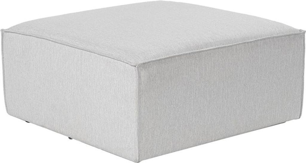 Hanah Home, Fora Pouffe - Light Grey, Sitzpuff, 100 % Hainbuche, Hellgrau, 66 cm