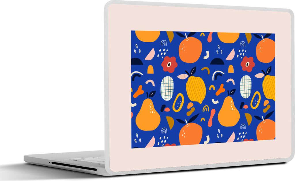 MuchoWow Laptop Aufkleber Sticker Cover Lebensmittel - Früchte - Blumen - Pastell 30x22 cm - Laptop-Sticker