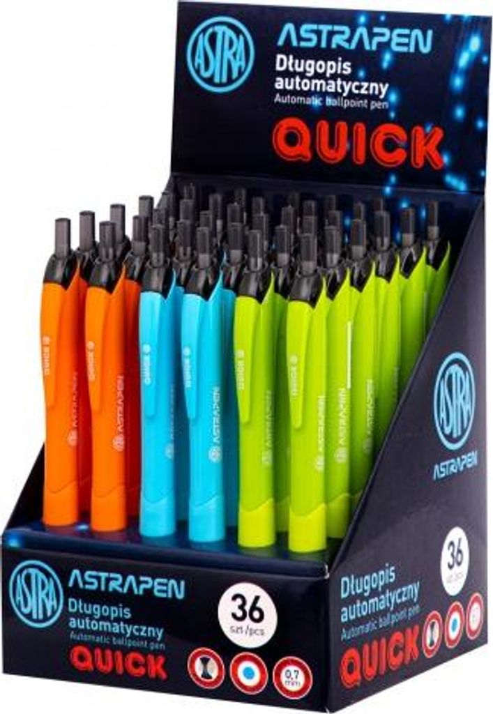 ASTRAPEN QUICK, Kugelschreiber 0,7mm, blau, Standfuß, Farbmix, 201022024