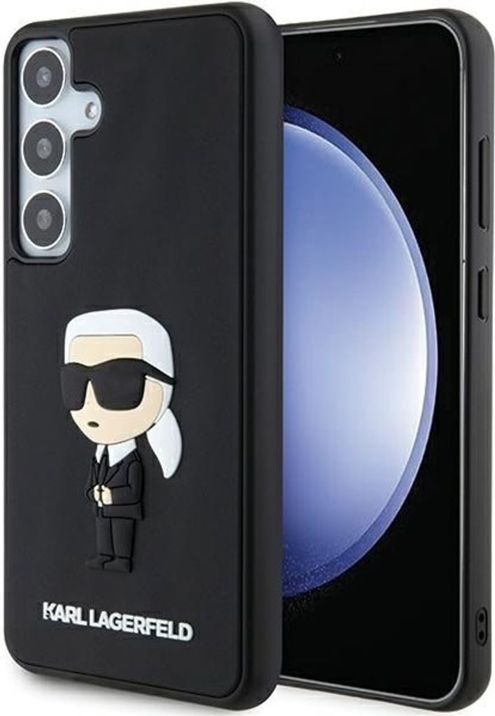Karl Lagerfeld KLHCS24S3DRKINK S24 S921 schwarz hardcase 3D Rubber Ikonik Schutzhülle