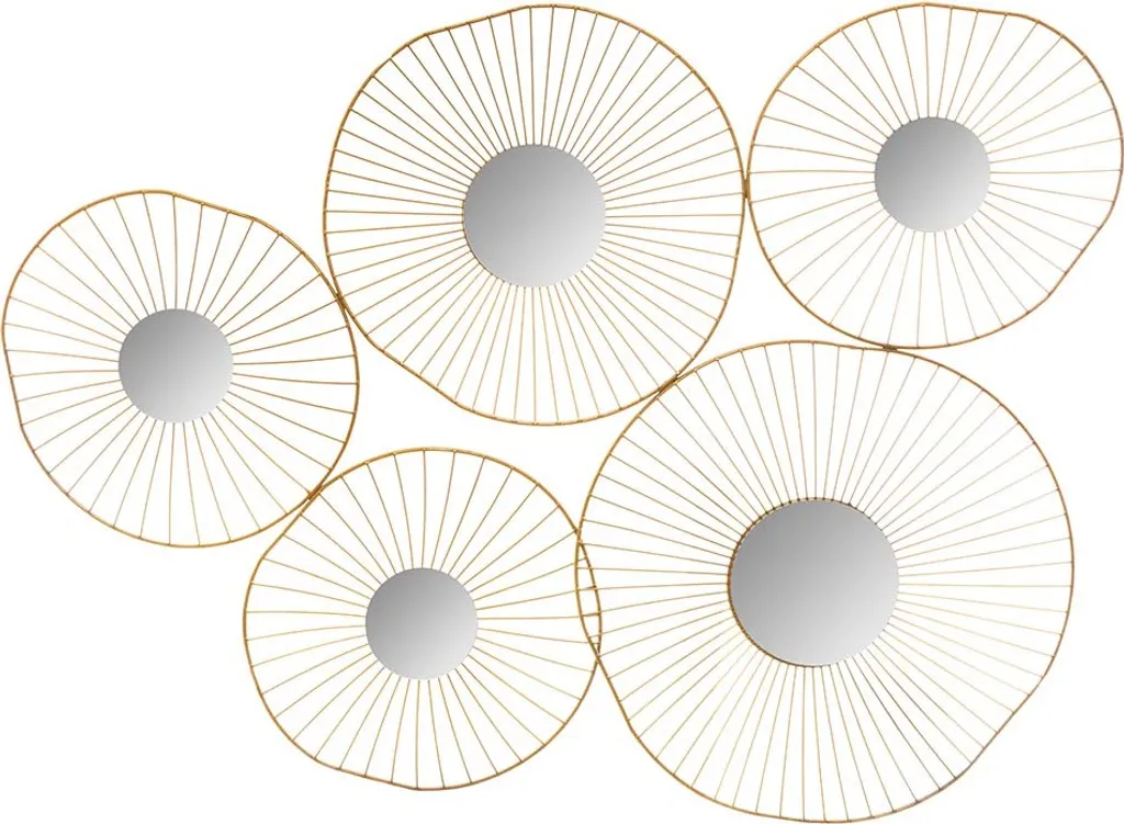 Miroir mural Finou Gold Eazy Living 79x60 cm pour éclairer une pièce