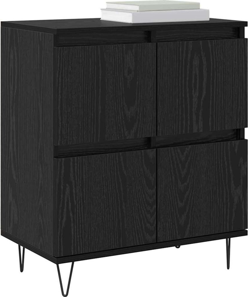 Möbel Sideboard - praktischem Design - Wohnzimmerschrank - Kommde für Flur -s 3 pcs Schwarz Eichen-Optik 180x35x70 cm Top6250217