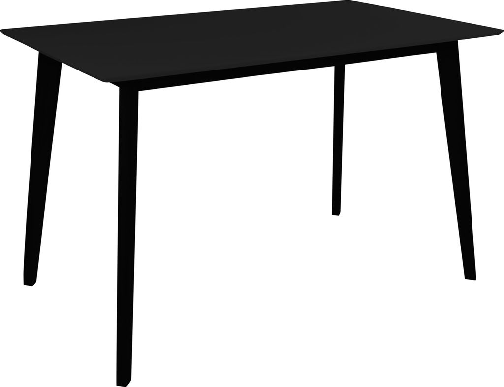 Esstisch >Vojens< in Schwarz, MDF - 70x75x120cm (BxHxT)