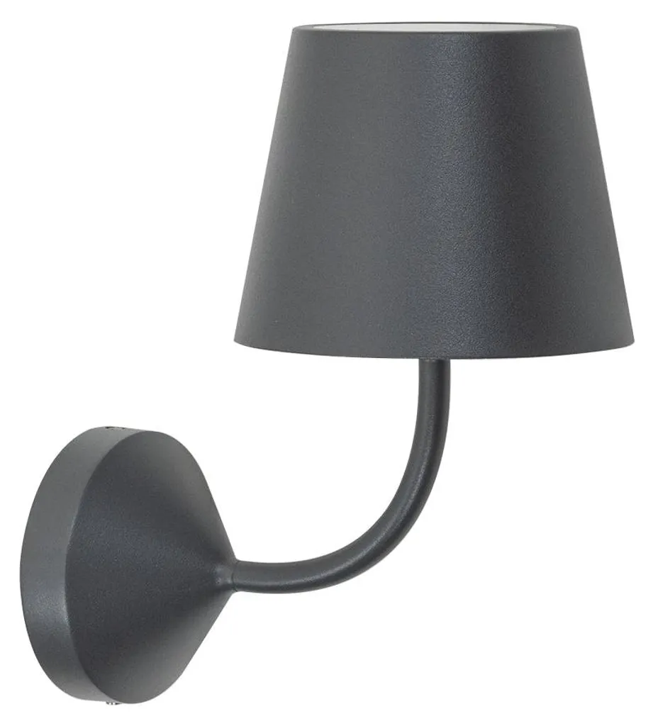 Applique Murale Extérieure LED IP54 Poldina Design Moderne Anthracite