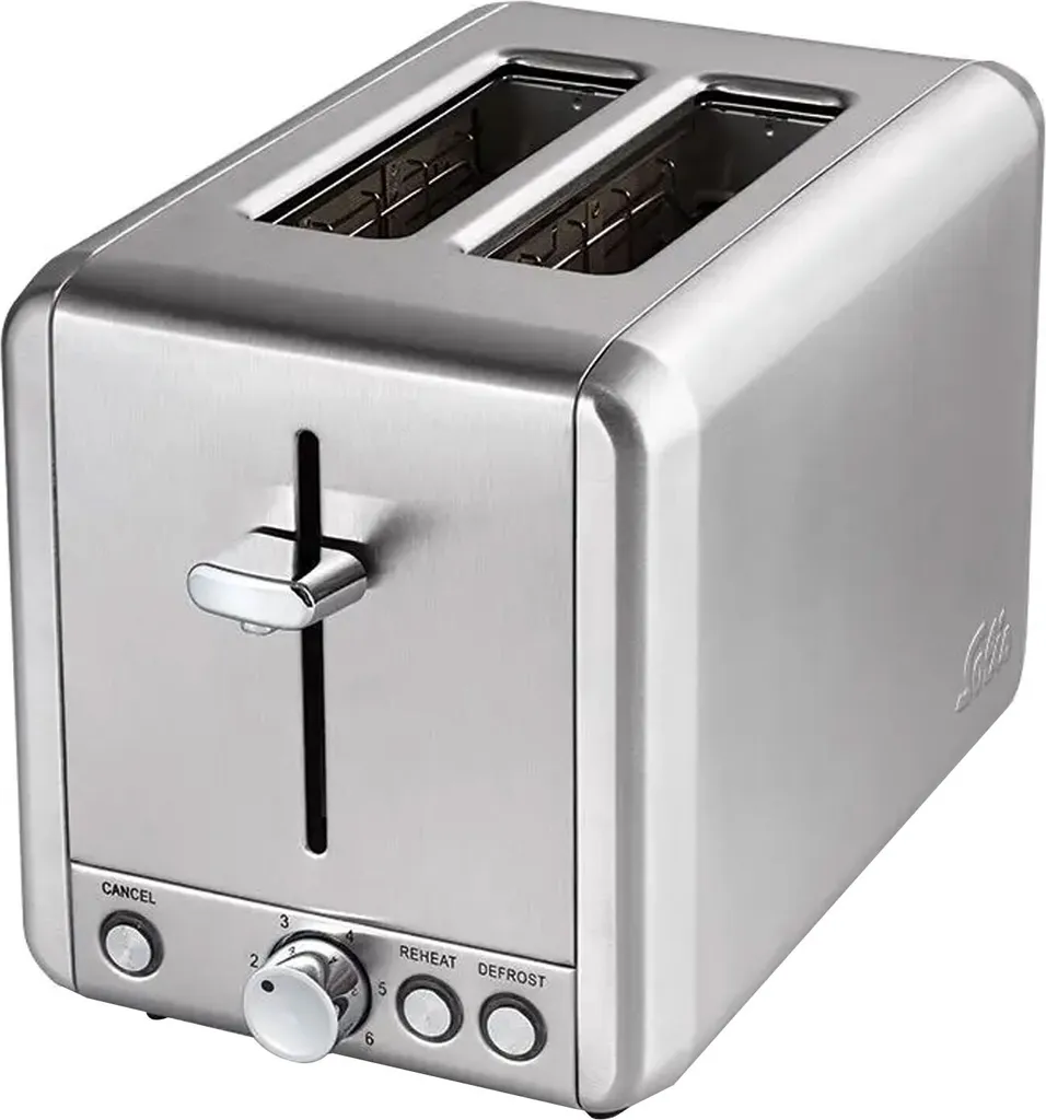 Grille-pain SOLIS idéal pour le petit-déjeuner - 2 fentes inox 925W
