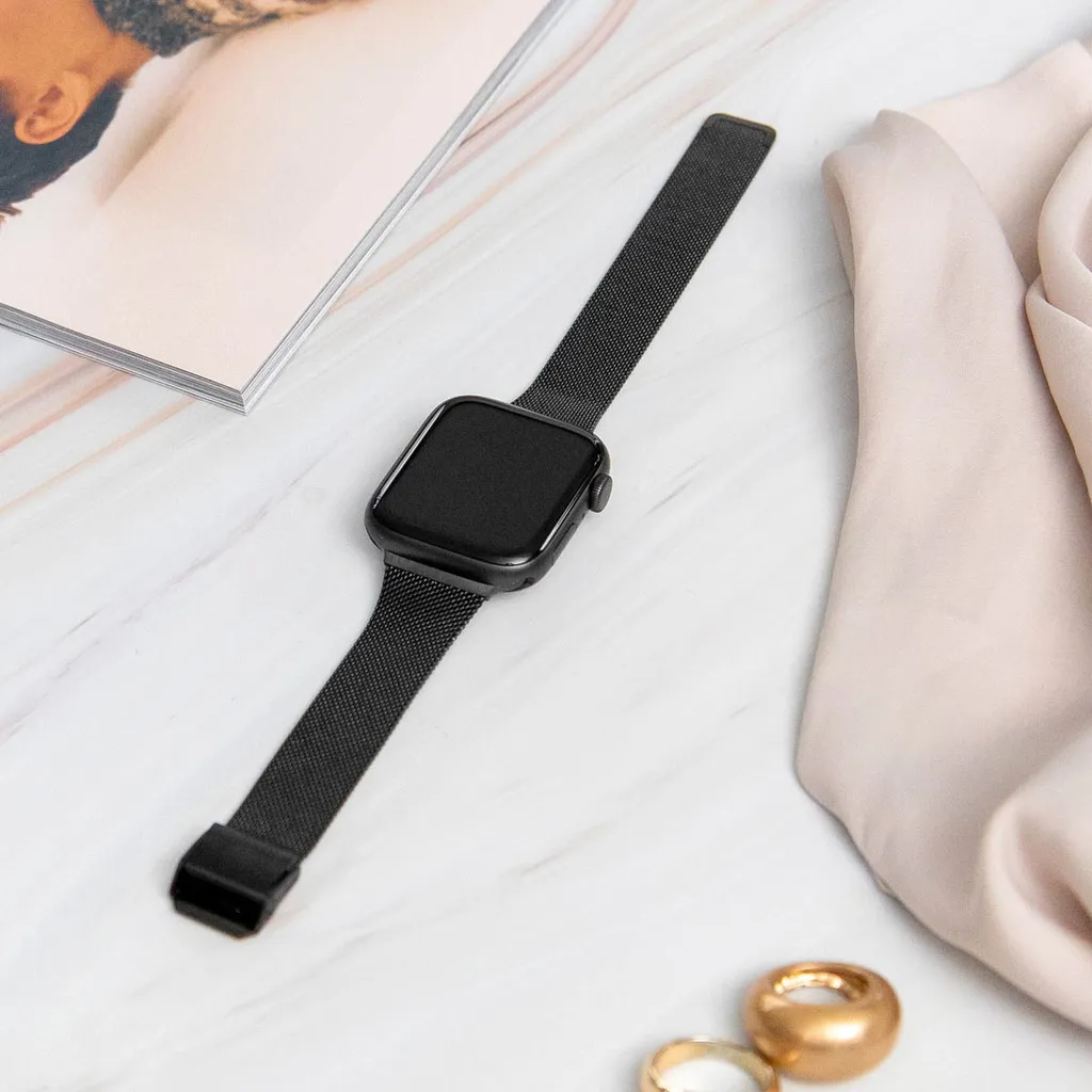 Xiaomi Mi Band 7 Band: fascia pieghevole milanese imoshion con sistema a scatto - 6