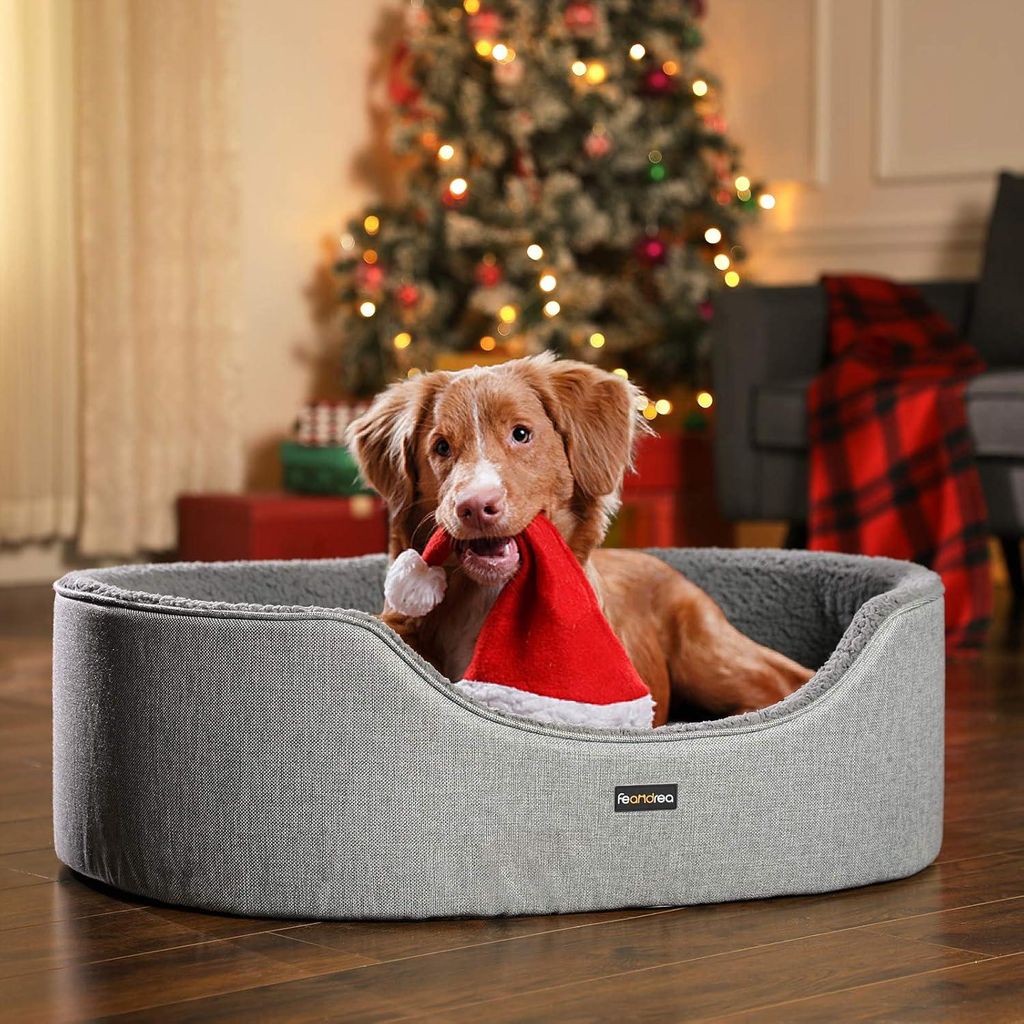Wendbares Kissen 83 x 63 x 27 cm grau für Hundebetten