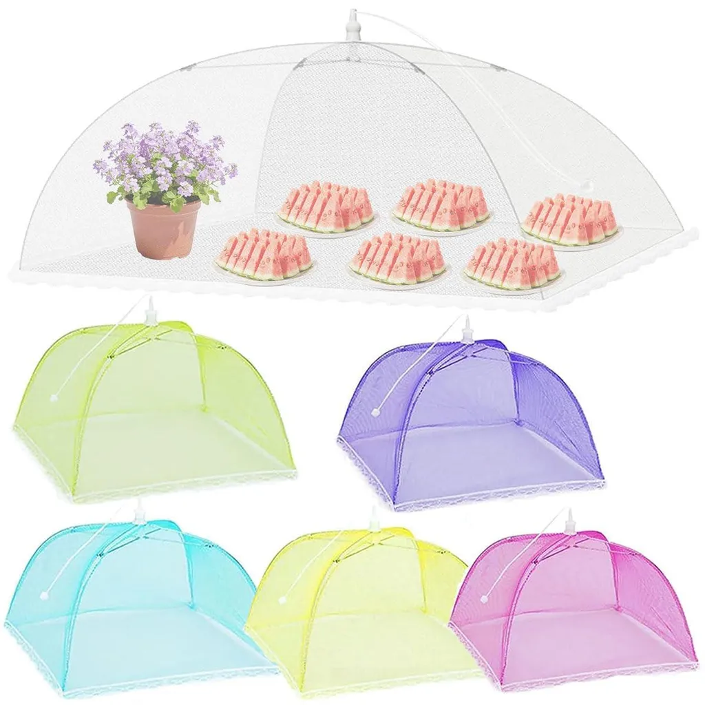 Cloche alimentaire Rainbow 6 pièces, lot 1L+5S pliable anti-mouches