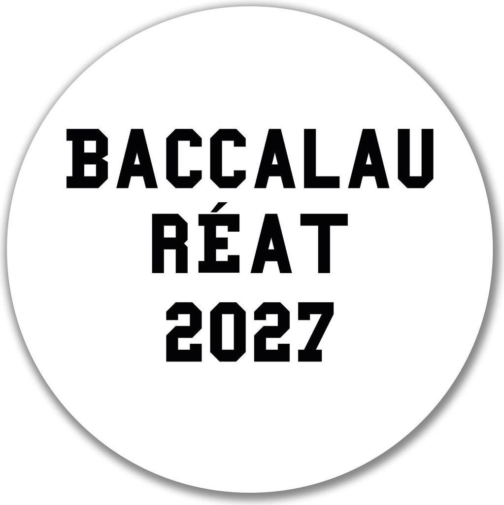 Huuraa Aufkleber Baccalauréat 2027 Abschluss Frankreich 10cm rund Sticker Geschenkidee