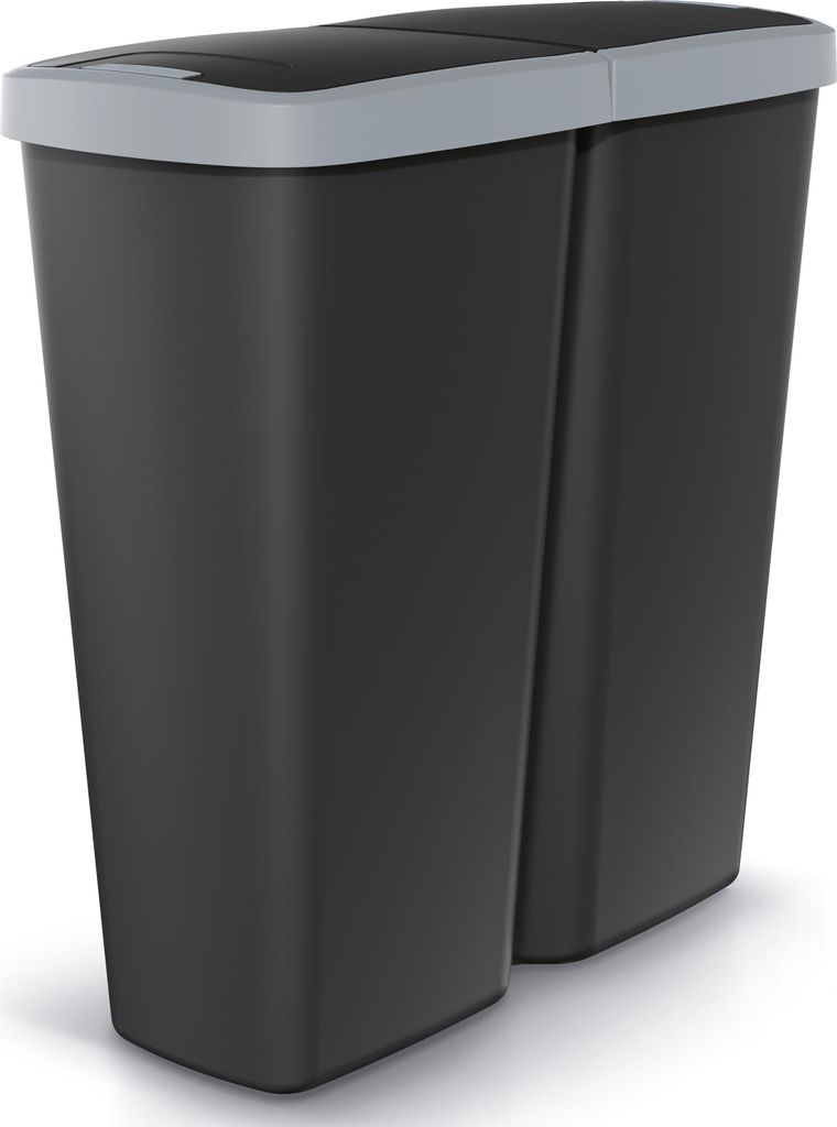 MONZANA® Cestino per Rifiuti 50L 2 Scomparti Apertura a Immagine del prodotto 