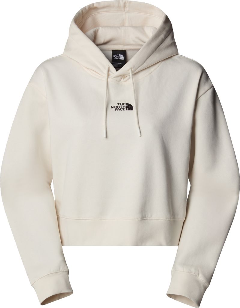 The North Face W Essential Crop Hoodie White Dune White Dune Xl