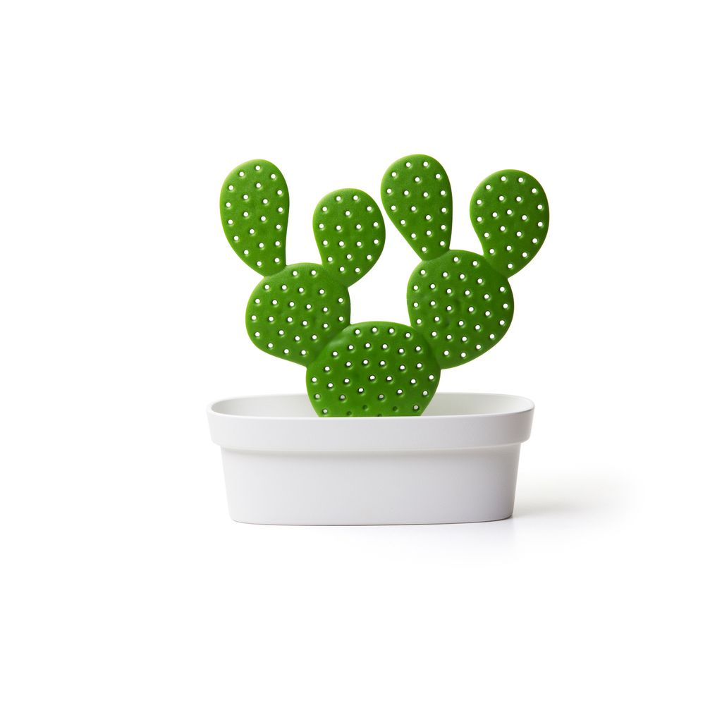 Schmuckablage Caccessories Tray weiß Schmuckständer Kaktus Kunststoff ca. 19x10x21 cm
