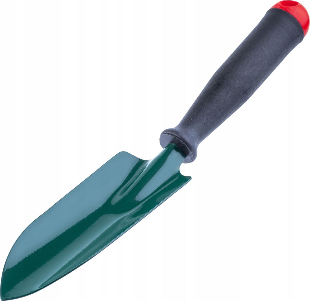 KADAX schmale Blumenkelle, Gartenschaufel aus Metall, Blumenschaufel mit Griff aus Kunststoff