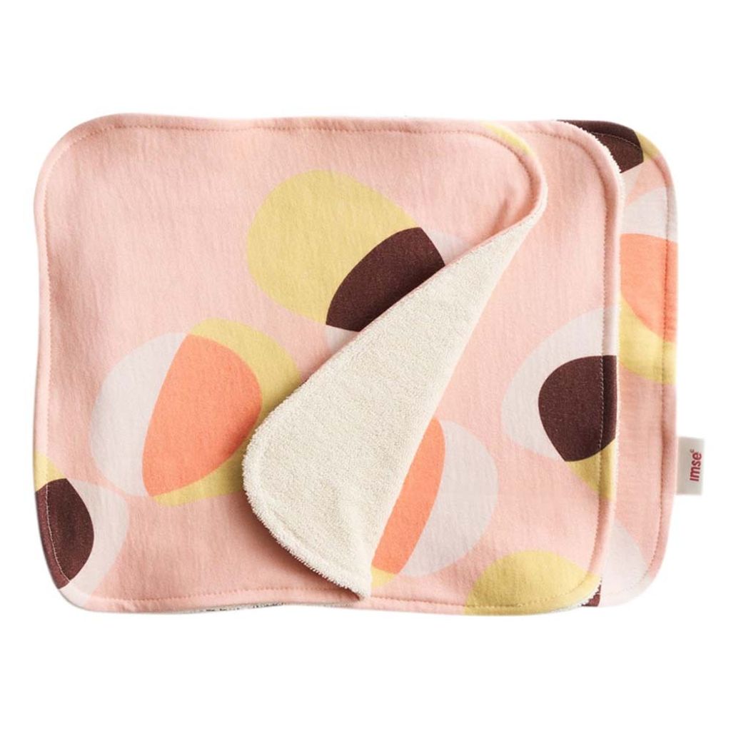 Waschbare Face-Wipes - Pink Hoop Doppelseitig 3Stück