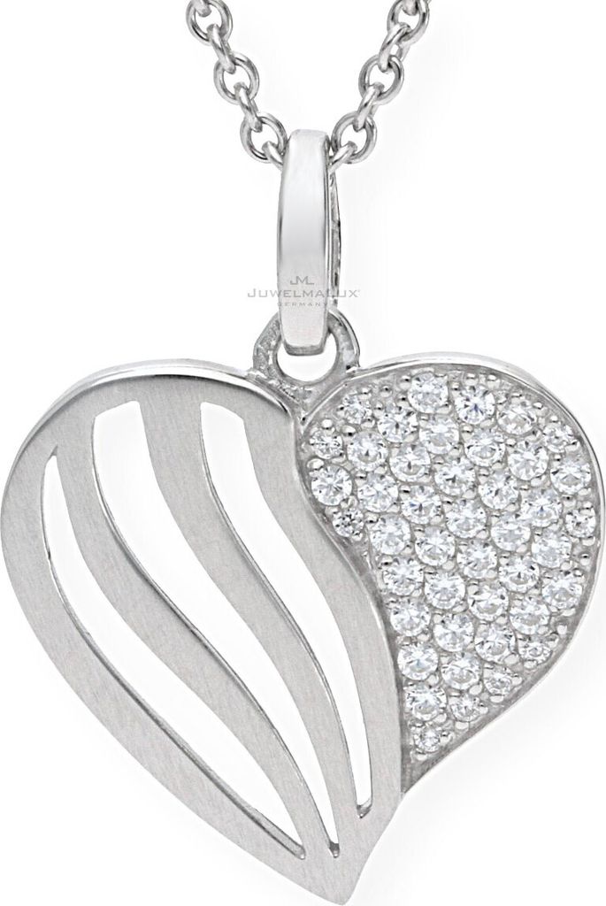 JuwelmaLux Anhänger 925/000 Sterling Silber Herz mit Zirkonia JL20-02-0408