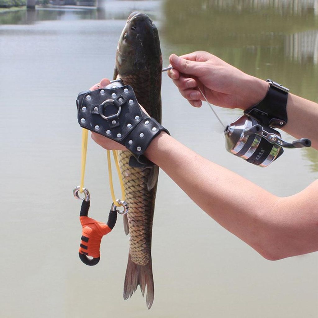 PU Stahl Handschutz Shoot Fish Guard Wristband Shooter Armbänder