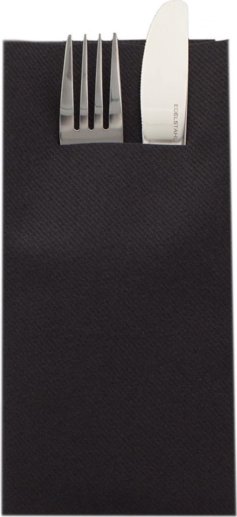 Sovie HOME Besteckserviette Schwarz aus Linclass® Airlaid Produktbild 