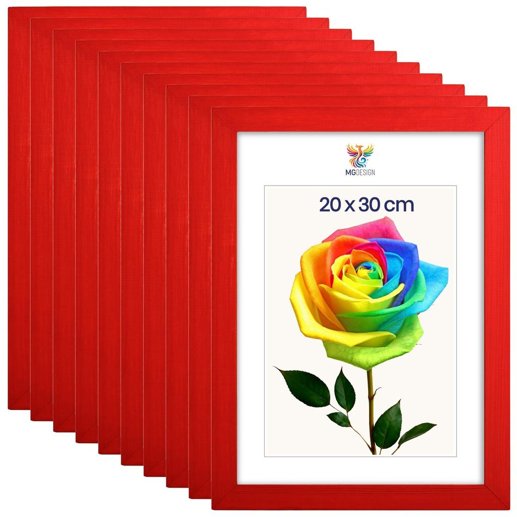 MG Design 10er Set Bilderrahmen 20 x 30 cm - Fotorahmen mit Produktbild 