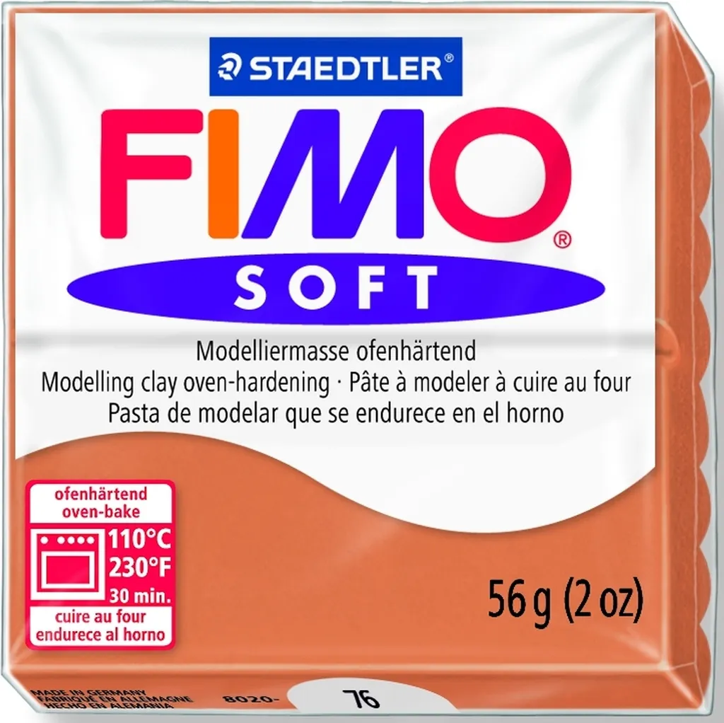 Pâte à Modeler Polymère Cognac Fimo Soft - Pack de 6 pour Sculptures
