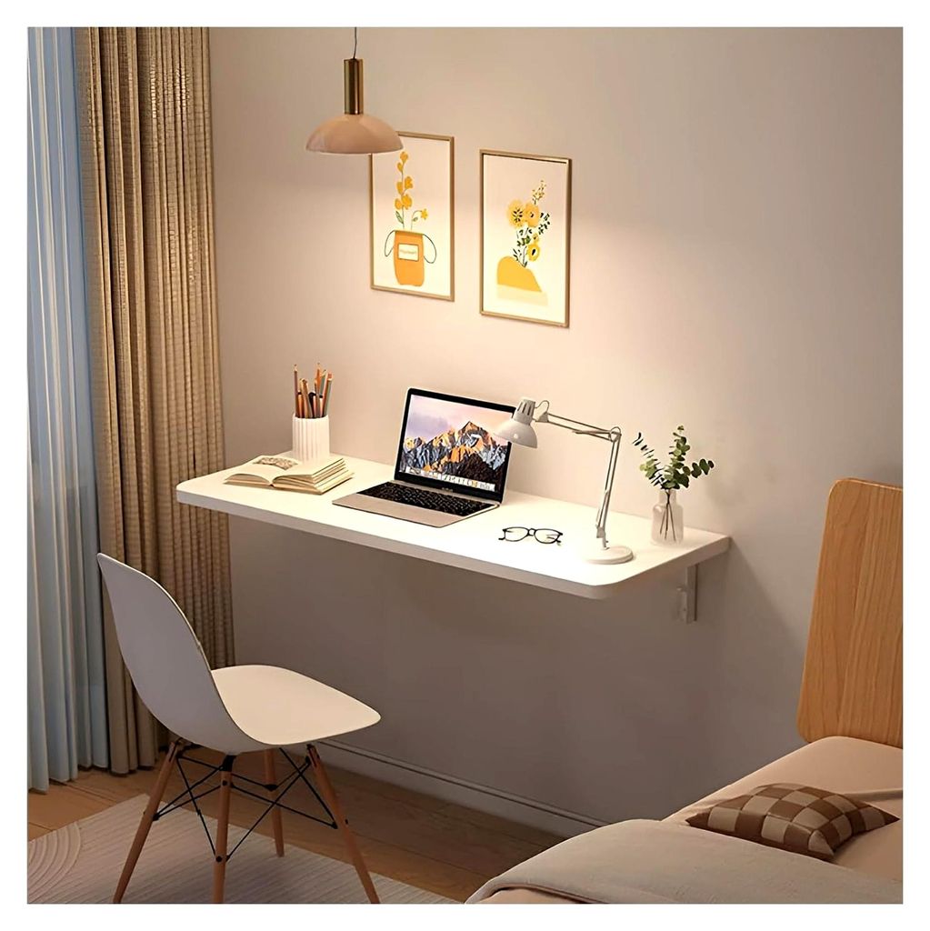 Klappbarer Wandtisch, platzsparend, wandmontierter Schreibtisch für kleine Räume, Holz, Waschküchentisch für Zuhause, Büro, Garage, Keller, K...