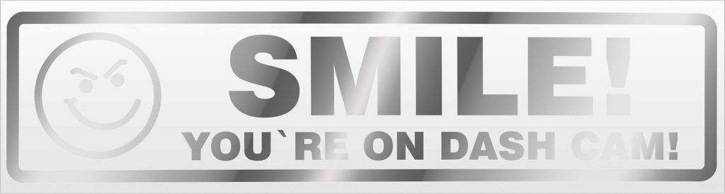 Kiwistar Dashcam on Board Warning Magnetschild Schild magnetisch - 45cm Chrom - Magnetfolie für Auto PKW Kfz