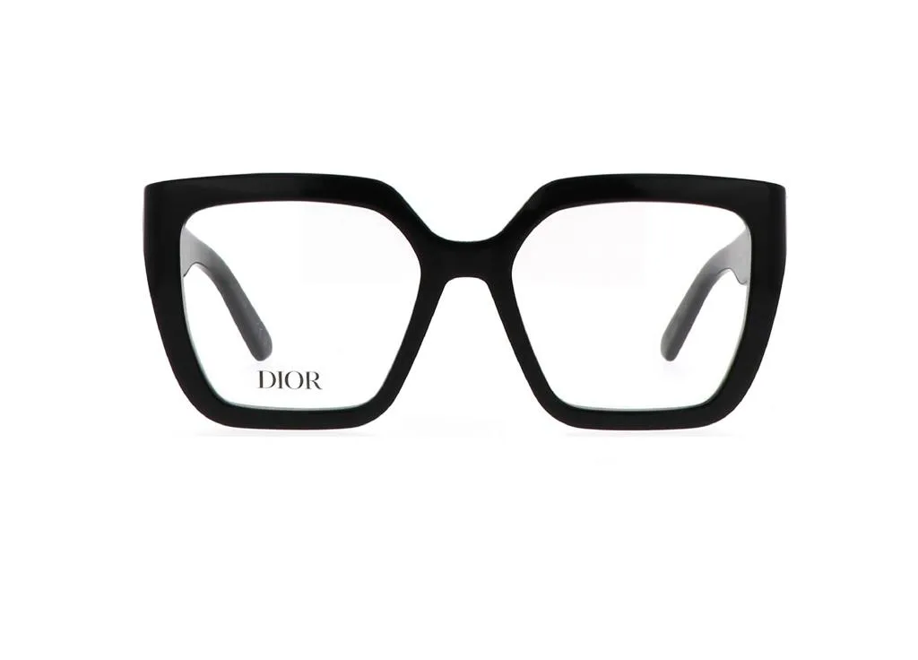 Dior 30MontaigneO S1I Lunettes Noir Brillant Acétate Haute Qualité 50 mm