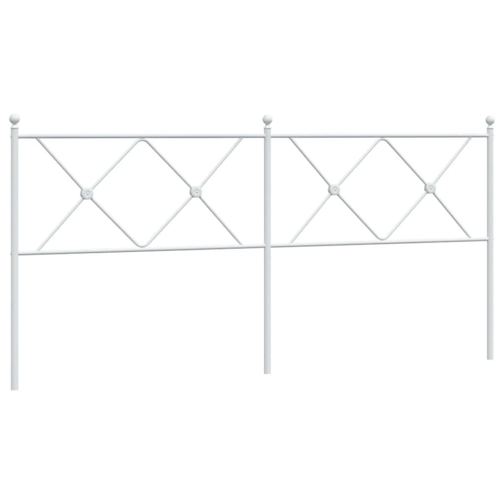 Ersatz-Kopfteil Metall Weiß 180 cm