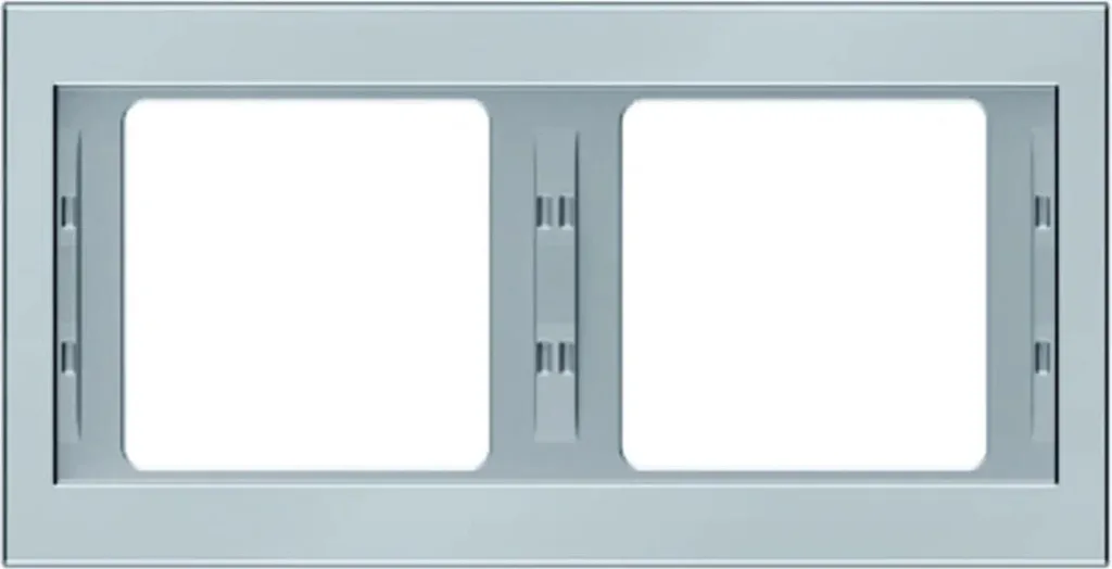 Cadre Berker K.5 inox mat 2 postes pour masquer les traces et rénover