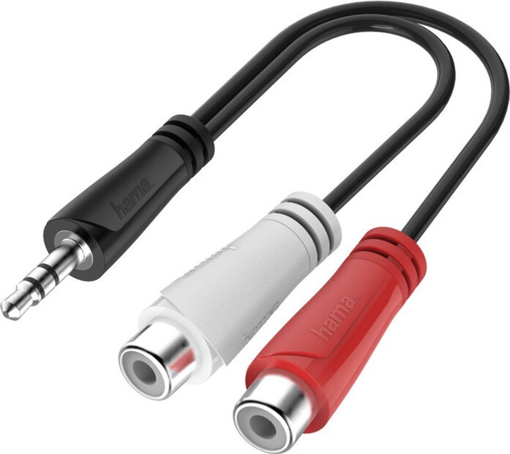Hama Audio-Adapter, 3,5-mm-Klinke-Stecker - Cinch-Buchse, Stereo