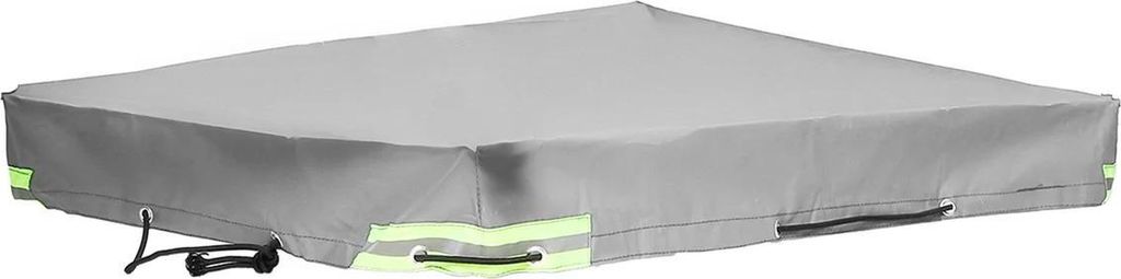 Wohnwagen Abdeckung - Camper Trailer Zeltplane 220x125x13 cm - Wasserdicht Staubdicht UV-Schutz - Oxford PVC - Grau