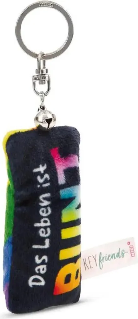 Porte-clés mini coussin en peluche La vie est belle - Déco Soft 10cm