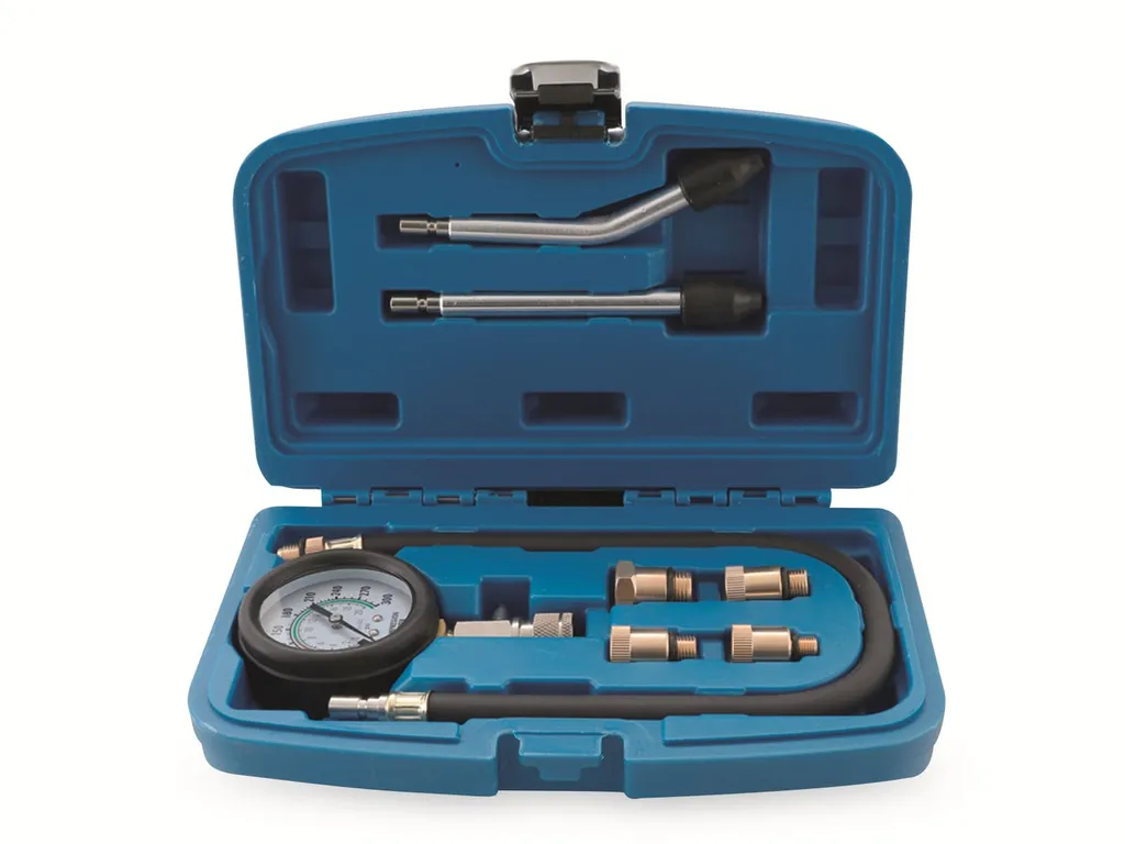 Manometro Compressione Benzina BGS 9669 - Kit con Adattatori Candela