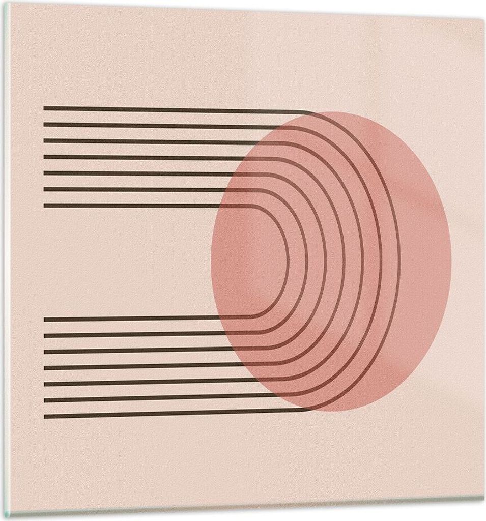 Bilder auf glas - Einteilig - Abstraktion Minimalismus Kreide - 30x30cm - Glasbilder - Wandbilder - Bilder - Wanddekoration aus Glas - Glas Bilder ...