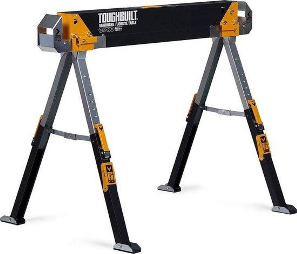 ToughBuilt | C700 1 x Paar klappbare Konstruktionsböcke mit einer Tragfähigkeit von 1180 kg