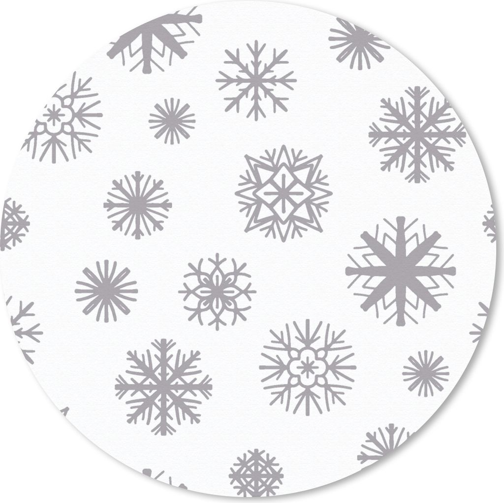 MuchoWow Mauspad Mousepad Schneeflocke - Design - Winter 30x30 cm - Mousepads - Maus Mat - Pad - Mausunterlage - Tischunterlage - Schreibtischmatten