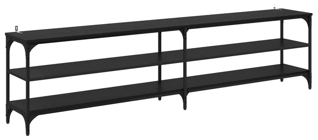 TV-Schränk Schwarz Eichen-Optik 200 x 30 x 50 cm